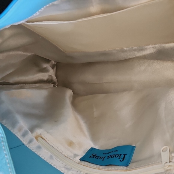 Y2K Fiona Lang Blue Zodiac Leather Tote - Picture 11 of 12